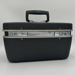 MCM Samsonite Silhouette Travel Case Make Up Vintage Black Grey Shwayder Bros